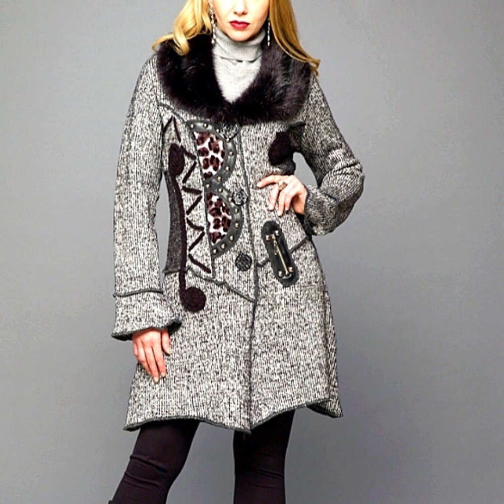 Minkas sweater coat NWT
